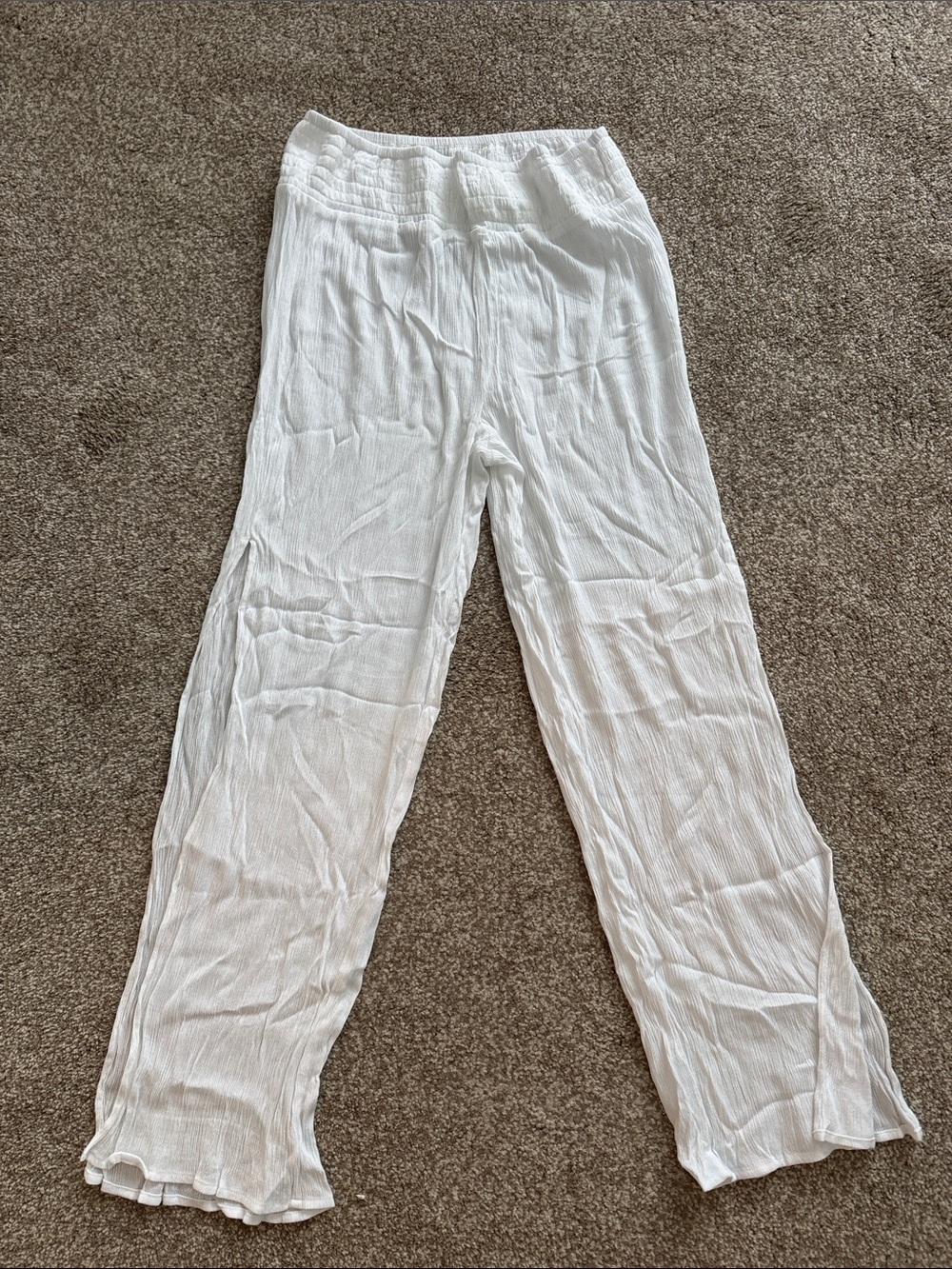 Kona Sol White Lightweight swim cover up pants